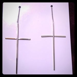 ❤️CROSS PENDANT THREADER EARRINGS❤️